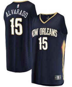 Jose Alvarado New Orleans Pelicans Fanatics Fast Break Replica Jersey - Icon Edition - Navy 1