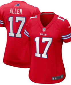 Josh Allen Buffalo Bills  Women_s Alternate Game Player Jersey  Red