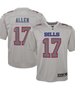 Josh Allen Buffalo Bills  Youth Atmosphere Game Jersey  Gray