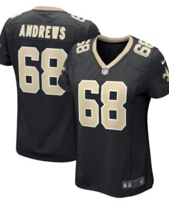 Josh Andrews New Orleans Saints  Women_s Game Player Jersey  Black