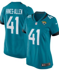 Josh HinesAllen Jacksonville Jaguars  Women_s Player Game Jersey  Teal 1