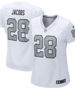Josh Jacobs Las Vegas Raiders  Women_s Alternate Game Player Jersey  White