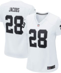 Josh Jacobs Las Vegas Raiders  Women_s Player Game Team Jersey  White 1