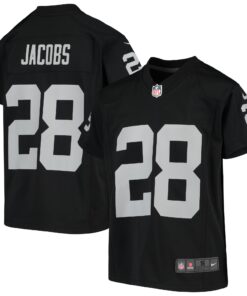 Josh Jacobs Las Vegas Raiders  Youth Game Jersey  Black