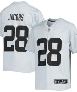 Josh Jacobs Las Vegas Raiders  Youth Inverted Team Game Jersey  Silver