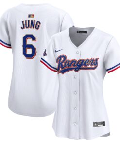 Josh Jung Texas RangersWomen_s 2024 Gold Collection Limited Player Jerseynbspâ€“ White