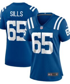 Josh Sills Indianapolis Colts  Women_s Team Game Jersey   Royal