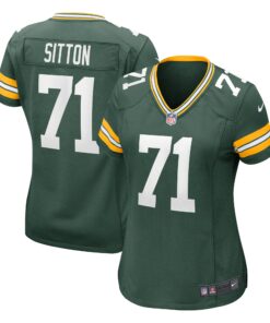 Josh Sitton Green Bay Packers  Women_s Retired Game Jersey  Green