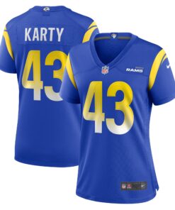 Joshua Karty Los Angeles Rams  Women_s  Game Jersey   Royal