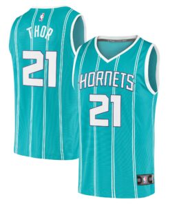 JT Thor Charlotte Hornets Fanatics Fast Break Replica Jersey - Icon Edition - Teal