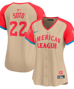 Juan Soto American LeagueWomen_s 2024 MLB AllStar Game Limited Player Jersey  Cream