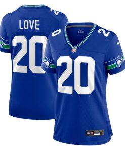 Julian Love Seattle Seahawks  Women_s Throwback Player Game Jersey  Royal