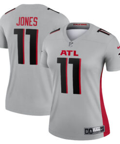 Julio Jones Atlanta Falcons  Women_s Inverted Legend Jersey  Silver