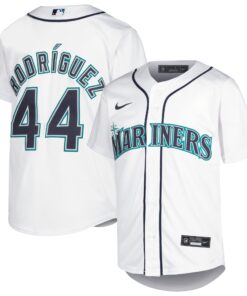 Julio RodrÃ­guez Seattle MarinersYouth Home Replica Player Jersey  White