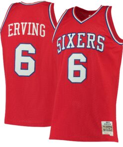 Julius Erving Philadelphia 76ers Mitchell &amp Ness Hardwood Classics Swingman Jersey - Red