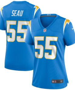 Junior Seau Los Angeles Chargers  Women_s Game Retired Player Jersey  Powder Blue