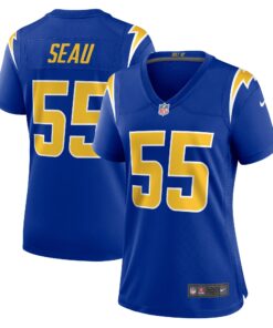 Junior Seau Los Angeles Chargers  Women_s Retired Game Jersey  Royal