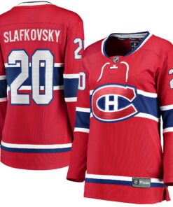 Juraj Slafkovsky Montreal Canadiens Fanatics Women_s Home Premier Breakaway Player Jersey  Red