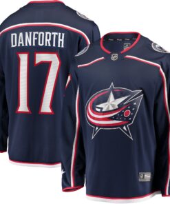 Justin Danforth Columbus Blue Jackets Fanatics Home Breakaway Player Jersey  Navy