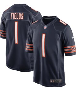 Justin Fields Chicago Bears  Game Jersey  Navy