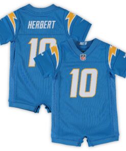 Justin Herbert Los Angeles Chargers  Infant Game Romper Jersey  Powder Blue