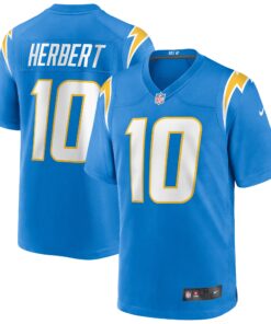 Justin Herbert Los Angeles Chargers  Player Game Jersey  Powder Blue