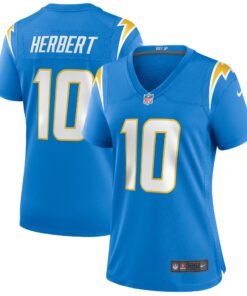 Justin Herbert Los Angeles Chargers  Women_s Player Game Jersey  Powder Blue