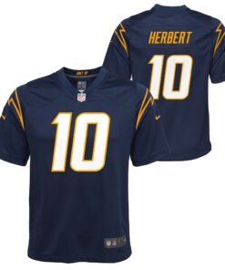 Justin Herbert Los Angeles Chargers  Youth Game Jersey  Navy