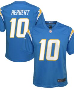 Justin Herbert Los Angeles Chargers  Youth Game Jersey  Powder Blue