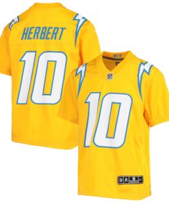 Justin Herbert Los Angeles Chargers  Youth Inverted Team Game Jersey  Gold