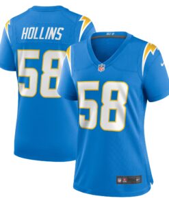 Justin Hollins Los Angeles Chargers  Women_s  Game Jersey   Powder Blue