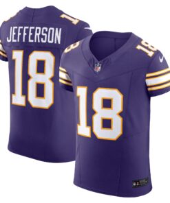 Justin Jefferson Minnesota Vikings  Alternate Vapor F.U.S.E. Elite Jersey  Purple
