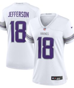 Justin Jefferson Minnesota Vikings  Women_s Alternate Game Player Jersey  White
