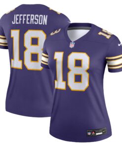 Justin Jefferson Minnesota Vikings  Women_s Alternate Legend Jersey  Purple