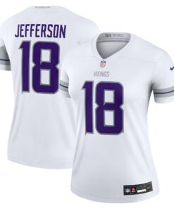 Justin Jefferson Minnesota Vikings  Women_s Alternate Legend Jersey  White