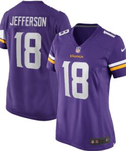 Justin Jefferson Minnesota Vikings  Women_s Player Game Jersey  Purple