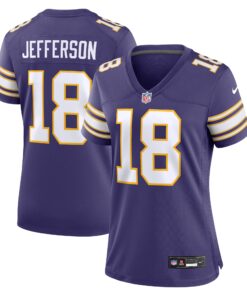 Justin Jefferson Minnesota Vikings  Women_s Player Jersey  Purple