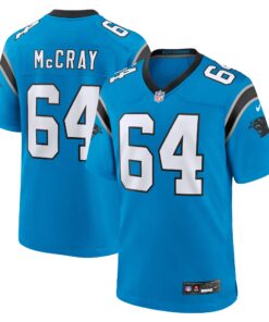 Justin McCray Carolina Panthers  Alternate Game Jersey  Blue