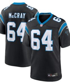 Justin McCray Carolina Panthers  Team Game Jersey  Black