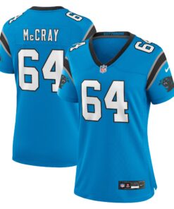 Justin McCray Carolina Panthers  Women_s Alternate Game Jersey  Blue