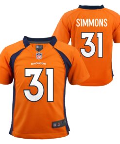 Justin Simmons Denver Broncos  Toddler Game Jersey  Orange