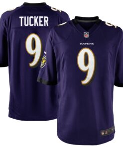 Justin Tucker Baltimore Ravens  Youth Game Jersey  Purple