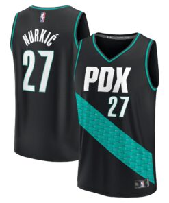 Jusuf Nurkic Portland Trail Blazers Fanatics Fastbreak Jersey - City Edition - Black