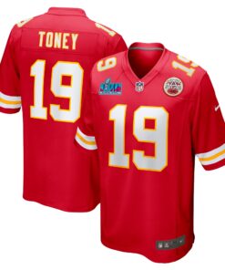 Kadarius Toney Kansas City Chiefs  Super Bowl LVII 2022 Season Patch Game Jersey  Red