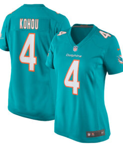 Kader Kohou Miami Dolphins  Women_s Game Player Jersey  Aqua