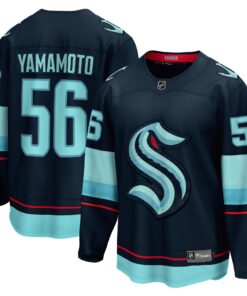 Kailer Yamamoto Seattle Kraken Fanatics Home Breakaway Player Jersey  Deep Sea Blue