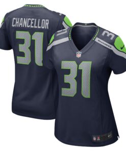 Kam Chancellor Seattle Seahawks Women_s  Retired Player Game Jersey  College Navy