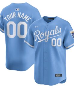  Kansas City Royals Alternate Limited Custom Jerseynbspâ€“ Light Blue