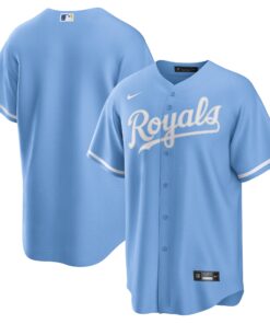 Kansas City RoyalsAlternate Replica Team Logo Jersey  Light Blue