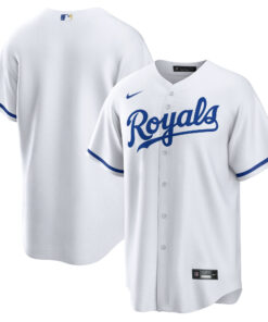 Kansas City RoyalsHome Blank Replica Jersey  White
